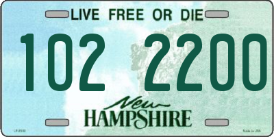 NH license plate 1022200