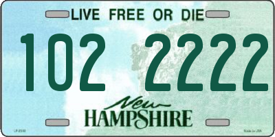 NH license plate 1022222