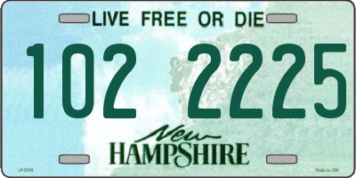 NH license plate 1022225