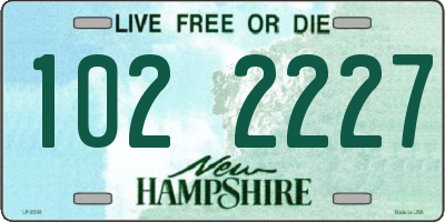 NH license plate 1022227