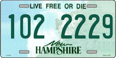 NH license plate 1022229