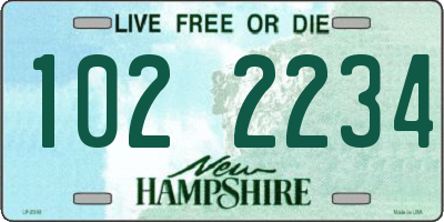 NH license plate 1022234