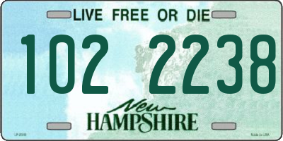 NH license plate 1022238
