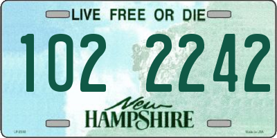 NH license plate 1022242