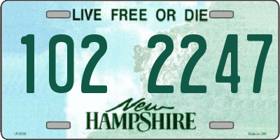 NH license plate 1022247