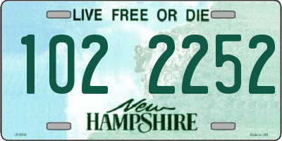 NH license plate 1022252