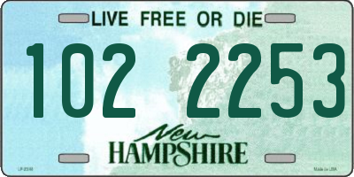 NH license plate 1022253