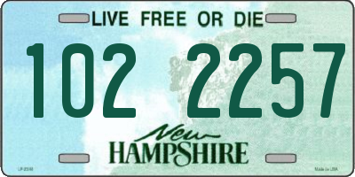 NH license plate 1022257