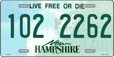 NH license plate 1022262
