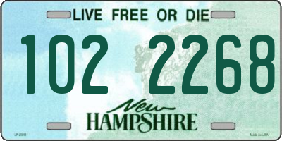 NH license plate 1022268