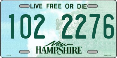 NH license plate 1022276