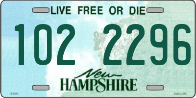 NH license plate 1022296