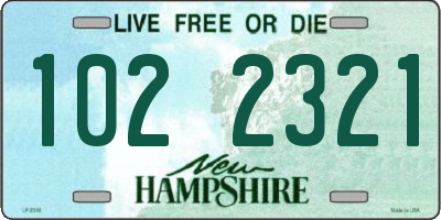 NH license plate 1022321
