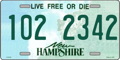 NH license plate 1022342