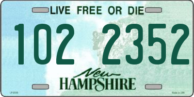NH license plate 1022352