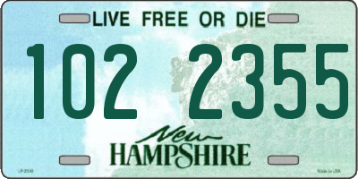 NH license plate 1022355