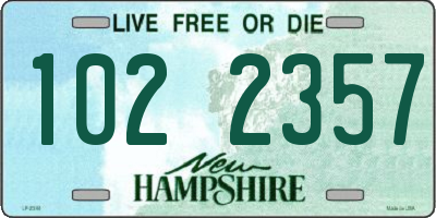 NH license plate 1022357