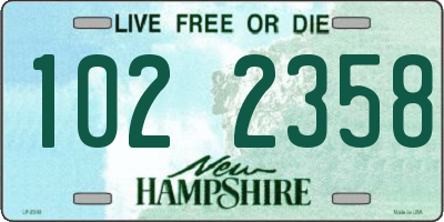 NH license plate 1022358