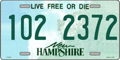 NH license plate 1022372