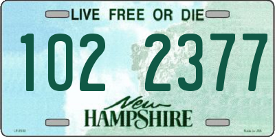 NH license plate 1022377