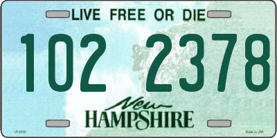 NH license plate 1022378