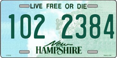 NH license plate 1022384