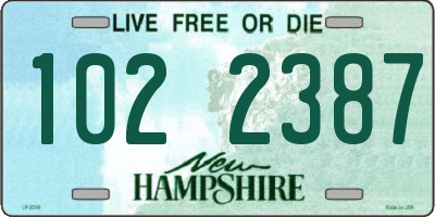 NH license plate 1022387
