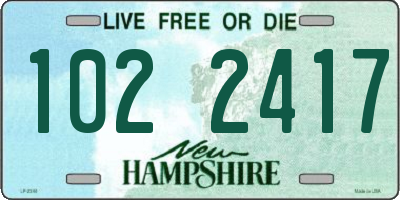 NH license plate 1022417