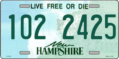 NH license plate 1022425