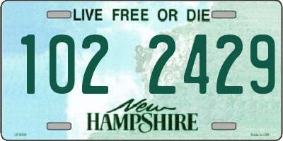 NH license plate 1022429