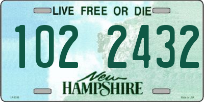NH license plate 1022432