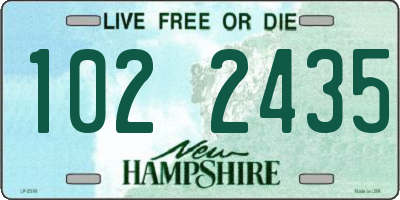 NH license plate 1022435