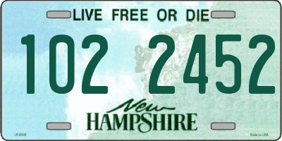 NH license plate 1022452