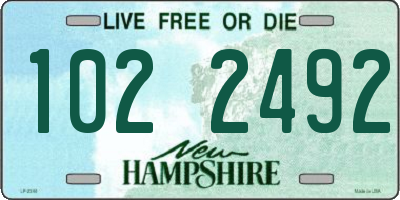 NH license plate 1022492