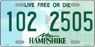 NH license plate 1022505