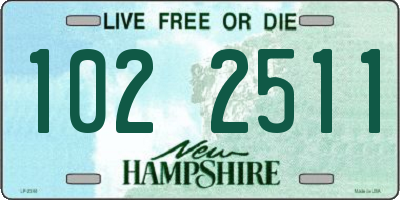 NH license plate 1022511