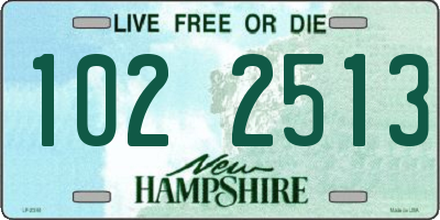 NH license plate 1022513