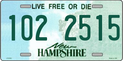 NH license plate 1022515