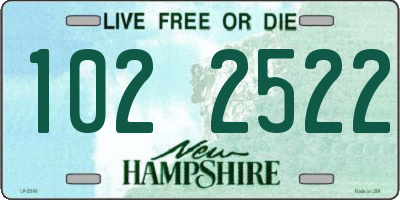 NH license plate 1022522