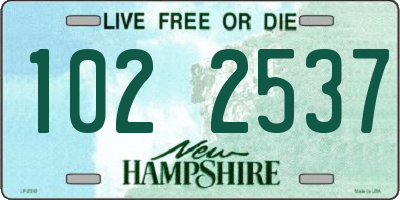 NH license plate 1022537