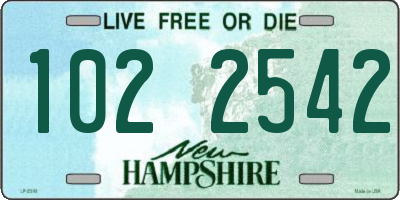 NH license plate 1022542