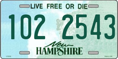 NH license plate 1022543