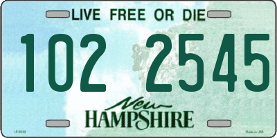 NH license plate 1022545