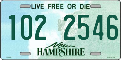 NH license plate 1022546