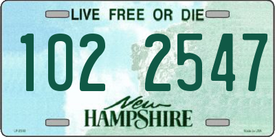 NH license plate 1022547
