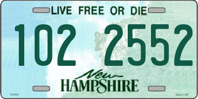 NH license plate 1022552