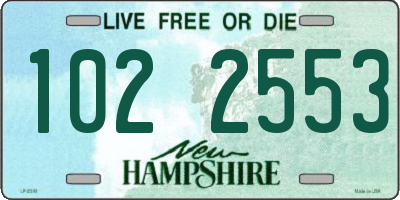 NH license plate 1022553