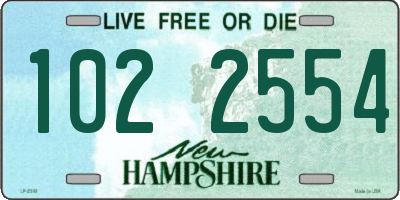 NH license plate 1022554