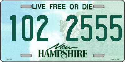 NH license plate 1022555