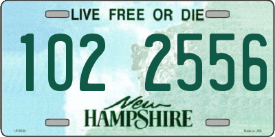 NH license plate 1022556